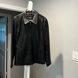 Woman’s leather coat